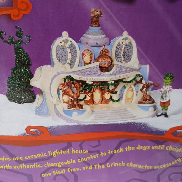Dept 56 How The Grinch Stole Christmas Town Hall Brand New In Box 2000  Retired - Picture 3 of 7